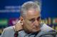 Brazilian coach Adenor Leonardo Bacchi (Tite) during a press conference to announce to his team of players the upcoming friendly meetings against Saudi Arabia and Argentina in Rio de Janeiro, Brazil on September 21, 2018. (Photo by Mauro Pimentel / AFP) (Photo credits should read MAURO PIMENTEL / AFP / Getty Images)