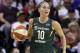 Seattle Storm's Sue Bird in action against the Phoenix Mercury in a WNBA basketball playoff semifinal Tuesday, Aug. 28, 2018, in Seattle. (AP Photo/Elaine Thompson)
