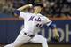 New York Mets pitcher Jacob deGrom delivers the ball to the Atlanta Braves during the second inning of a baseball game Wednesday, Sept. 26, 2018, in New York. (AP Photo/Bill Kostroun)