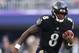 BALTIMORE, MD - NOVEMBER 18: Quarterback Lamar Jackson #8 of the Baltimore Ravens rushes against the Cincinnati Bengals at M&T Bank Stadium on November 18, 2018 in Baltimore, Maryland. (Photo by Patrick Smith/Getty Images)