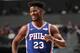 CHARLOTTE, NC - NOVEMBER 17: Jimmy Butler #23 of the Philadelphia 76ers looks on during the game against the Charlotte Hornets on November 17, 2018 at Spectrum Center in Charlotte, North Carolina. NOTE TO USER: User expressly acknowledges and agrees that, by downloading and or using this photograph, User is consenting to the terms and conditions of the Getty Images License Agreement. Mandatory Copyright Notice: Copyright 2018 NBAE (Photo by Kent Smith/NBAE via Getty Images)