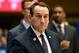 DURHAM, NORTH CAROLINA - NOVEMBER 14: Head coach Mike Krzyzewski of the Duke Blue Devils during their game against the Eastern Michigan Eagles at Cameron Indoor Stadium on November 14, 2018 in Durham, North Carolina. (Photo by Grant Halverson/Getty Images)