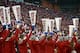 NORMAN, OK - NOVEMBER 10: Members of the Oklahoma Sooners spirit squad perform during the game against the Oklahoma State Cowboys at Gaylord Family Oklahoma Memorial Stadium on November 10, 2018 in Norman, Oklahoma. Oklahoma defeated Oklahoma State 48-47. (Photo by Brett Deering/Getty Images) *** Local Caption ***