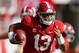 TUSCALOOSA, AL - NOVEMBER 17: Tua Tagovailoa #13 of the Alabama Crimson Tide rushes against the Citadel Bulldogs at Bryant-Denny Stadium on November 17, 2018 in Tuscaloosa, Alabama. (Photo by Kevin C. Cox/Getty Images)