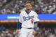 LOS ANGELES, CA - OCTOBER 28: Manny Machado #8 of the Los Angeles Dodgers reacts to his first inning strike out against the Boston Red Sox in Game Five of the 2018 World Series at Dodger Stadium on October 28, 2018 in Los Angeles, California. (Photo by Harry How/Getty Images)