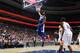 PHILADELPHIA, PA - NOVEMBER 19: Joel Embiid #21 of the Philadelphia 76ers dunks the ball against the Phoenix Suns on November 19, 2018 at the Wells Fargo Center in Philadelphia, Pennsylvania NOTE TO USER: User expressly acknowledges and agrees that, by downloading and/or using this Photograph, user is consenting to the terms and conditions of the Getty Images License Agreement. Mandatory Copyright Notice: Copyright 2018 NBAE (Photo by Jesse D. Garrabrant/NBAE via Getty Images)
