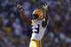 BATON ROUGE, LA - OCTOBER 13: Greedy Williams #29 of the LSU Tigers reacts during a game against the Georgia Bulldogs at Tiger Stadium on October 13, 2018 in Baton Rouge, Louisiana. (Photo by Jonathan Bachman/Getty Images)