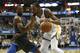 Golden State Warriors forward Kevin Durant (35) drives as Dallas Mavericks forward Harrison Barnes (40) defends during the first half of an NBA basketball game, Saturday, Nov. 17, 2018, in Dallas. (AP Photo/Ron Jenkins)