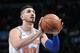 OKLAHOMA CITY, OK - NOVEMBER 14: Enes Kanter #00 of the New York Knicks shoots the ball during the game against the Oklahoma City Thunder on November 14, 2018 at Chesapeake Energy Arena in Oklahoma City, Oklahoma. NOTE TO USER: User expressly acknowledges and agrees that, by downloading and/or using this photograph, user is consenting to the terms and conditions of the Getty Images License Agreement. Mandatory Copyright Notice: Copyright 2018 NBAE (Photo by Zach Beeker/NBAE via Getty Images)