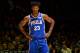 PHILADELPHIA, PA - NOVEMBER 21: Jimmy Butler #23 of the Philadelphia 76ers looks on during the game against the New Orleans Pelicans on November 21, 2018 at Wells Fargo Center in Philadelphia, Pennsylvania. NOTE TO USER: User expressly acknowledges and agrees that, by downloading and/or using this photograph, user is consenting to the terms and conditions of the Getty Images License Agreement. Mandatory Copyright Notice: Copyright 2018 NBAE (Photo by Jesse D. Garrabrant/NBAE via Getty Images)