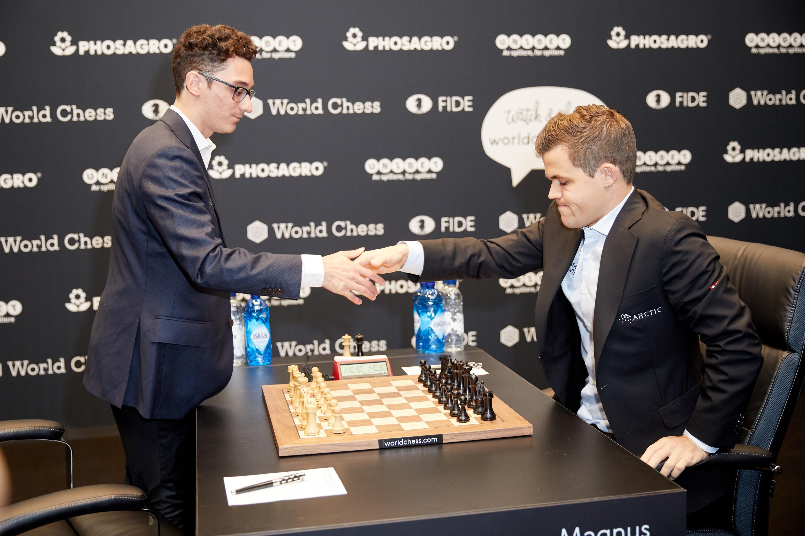 Magnus Carlsen e Fabiano Caruana disputam final do Mundial de
