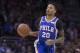 Philadelphia, Pennsylvania - November 19: Markelle Fultz # 20 of the 76 Philadelphia players dribbles the ball against the Phoenix Suns at the Wells Fargo Center on November 19, 2018 in Philadelphia, Pennsylvania. NOTE TO THE USER: The user acknowledges and expressly agrees that by downloading and / or using this photo, the user agrees to the Getty Images License Terms and Conditions. (Photo by Mitchell Leff / Getty Images)