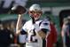 New England Patriots quarterback Tom Brady (12) warms up before an NFL football game against the New York Jets Sunday, Nov. 25, 2018, in East Rutherford, N.J. (AP Photo/Bill Kostroun)