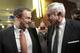 New Texas head NCAA college football coach Tom Herman, left, talks with former Texas coach Mack Brown following a news conference where he was introduced, Sunday, Nov. 27, 2016, in Austin. (AP Photo/Eric Gay)