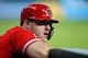 HOUSTON, TX - SEPTEMBER 22: Mike Trout #27 of the Los Angeles Angels of Anaheim waits to bat in the first inning against the Houston Astros at Minute Maid Park on September 22, 2018 in Houston, Texas. (Photo by Bob Levey/Getty Images)