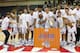 LAHAINA, HI - NOVEMBER 21: The Gonzaga Bulldogs players and coaches pose for a photo after winning the 2018 Maui Invitational against the Duke Blue Devils at the Lahaina Civic Center on November 21, 2018 in Lahaina, Hawaii. (Photo by Darryl Oumi/Getty Images)