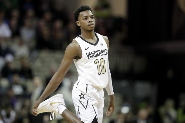 Vanderbilt guard Darius Garland plays against Alcorn State in the first half of an NCAA college basketball game Friday, Nov. 16, 2018, in Nashville, Tenn. (AP Photo/Mark Humphrey)
