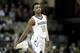 Vanderbilt guard Darius Garland plays against Alcorn State in the first half of an NCAA college basketball game Friday, Nov. 16, 2018, in Nashville, Tenn. (AP Photo/Mark Humphrey)