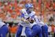 STILLWATER, OK - SEPTEMBER 15: Quarterback Brett Rypien #4 of the Boise State Broncos looks to hand off the ball against the Oklahoma State Cowboys at Boone Pickens Stadium on September 15, 2018 in Stillwater, Oklahoma. The Cowboys defeated the Broncos 44-21. (Photo by Brett Deering/Getty Images)