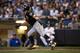 MILWAUKEE, WI - SEPTEMBER 14: Francisco Cervelli #29 of the Pittsburgh Pirates hits a sacrifice fly in the third inning against the Milwaukee Brewers at Miller Park on September 14, 2018 in Milwaukee, Wisconsin. (Photo by Dylan Buell/Getty Images)