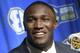 LSU linebacker Devin White is interviewed during NCAA college football Southeastern Conference media days at the College Football Hall of Fame in Atlanta, Monday, July 16, 2018. (AP Photo/John Amis)