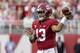 Alabama quarterback Tua Tagovailoa (13) drops back to pass against Auburn during the first half of an NCAA college football game, Saturday, Nov. 24, 2018, in Tuscaloosa, Ala. (AP Photo/Vasha Hunt)