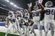 ARLINGTON, TEXAS - NOVEMBER 29: The Dallas Cowboys celebrate a fourth quarter interception by Jourdan Lewis against the New Orleans Saints at AT&T Stadium on November 29, 2018 in Arlington, Texas. (Photo by Richard Rodriguez/Getty Images)