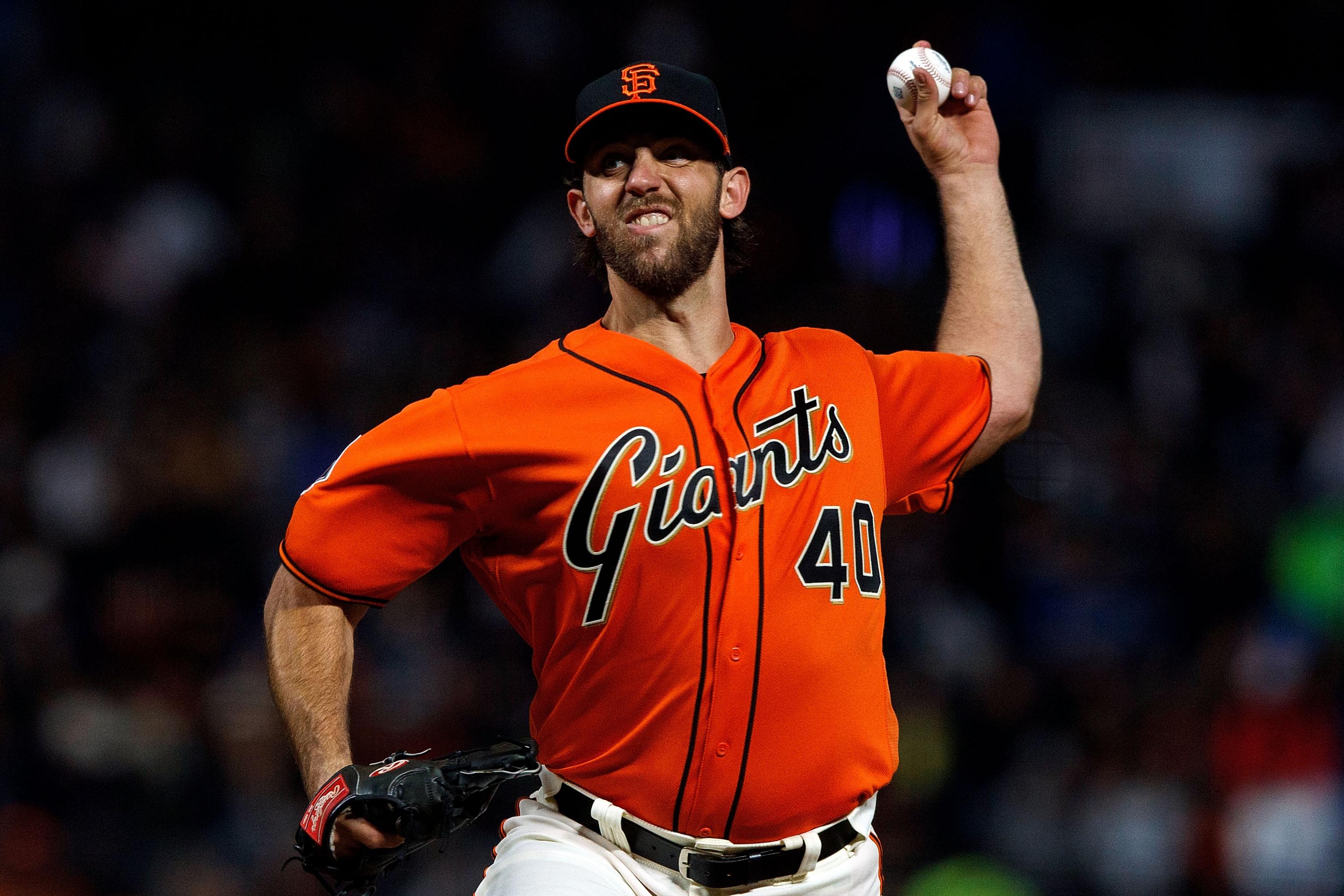 Team Issued #40 Madison Bumgarner Red Jersey