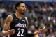 WASHINGTON, DC - NOVEMBER 24: Otto Porter Jr. #22 of the Washington Wizards reacts after a play during the second half against the New Orleans Pelicans at Capital One Arena on November 24, 2018 in Washington, DC. NOTE TO USER: User expressly acknowledges and agrees that, by downloading and or using this photograph, User is consenting to the terms and conditions of the Getty Images License Agreement. (Photo by Will Newton/Getty Images)