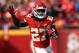 KANSAS CITY, MISSOURI - NOVEMBER 11: Kareem Hunt #27 of the Kansas City Chiefs carries the ball during the game against the Arizona Cardinals at Arrowhead Stadium on November 11, 2018 in Kansas City, Missouri. (Photo by Jamie Squire/Getty Images)