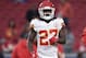 Kansas City Chiefs running back Kareem Hunt warms up prior to an NFL football game against the Los Angeles Rams Monday, Nov. 19, 2018, in Los Angeles. (AP Photo/Kelvin Kuo)