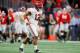 ATLANTA, GA - DECEMBER 01: Tua Tagovailoa #13 of the Alabama Crimson Tide reacts after throwing an interception in the first half against the Georgia Bulldogs during the 2018 SEC Championship Game at Mercedes-Benz Stadium on December 1, 2018 in Atlanta, Georgia. (Photo by Kevin C. Cox/Getty Images)