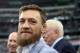 ARLINGTON, TX - OCTOBER 14: Conor McGregor is seen on the sidelines before the NFL game between the Jacksonville Jaguars and Dallas Cowboys at AT&T Stadium on October 14, 2018 in Arlington, Texas. (Photo by Ronald Martinez/Getty Images)