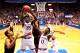 LAWRENCE, KANSAS - DECEMBER 01: Udoka Azubuike #35 of the Kansas Jayhawks grabs a rebound under the basket during the game against the Stanford Cardinal at Allen Fieldhouse on December 01, 2018 in Lawrence, Kansas. (Photo by Jamie Squire/Getty Images)