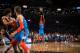 BROOKLYN, NY - DECEMBER 5: Paul George #13 of the Oklahoma City Thunder shoots a three pointer game winning shot against the Brooklyn Nets late in the fourth quarter on December 5, 2018 at Barclays Center in Brooklyn, New York. NOTE TO USER: User expressly acknowledges and agrees that, by downloading and or using this Photograph, user is consenting to the terms and conditions of the Getty Images License Agreement. Mandatory Copyright Notice: Copyright 2018 NBAE (Photo by Zach Beeker/NBAE via Getty Images)