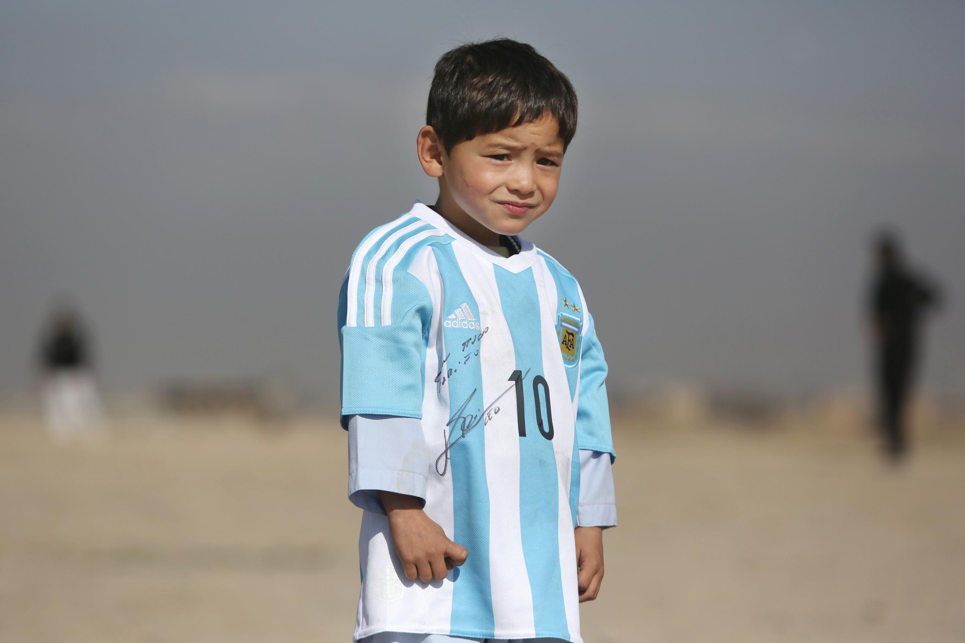 Score! Afghan Boy With Homemade Lionel Messi Jersey Just Got A