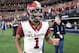 Oklahoma quarterback Kyler Murray (1) celebrates after beating Texas 39-27 in the Big 12 Conference championship NCAA college football game on Saturday, Dec. 1, 2018, in Arlington, Texas. (AP Photo/Jeffrey McWhorter)