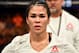 LAS VEGAS, NV - JULY 06: Rachael Ostovich reacts after her submission loss to Montana De La Rosa in their women's flyweight bout during The Ultimate Fighter Finale event inside The Pearl concert theater at Palms Casino Resort on July 6, 2018 in Las Vegas, Nevada. (Photo by Jeff Bottari/Zuffa LLC/Zuffa LLC via Getty Images)