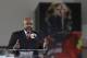 Maryland's new head football coach Mike Locksley speaks at an NCAA college football news conference, Thursday, Dec. 6, 2018, in College Park, Md. Locksley, Alabama's offensive coordinator, will take over at Maryland after the most tumultuous year in the program's recent history. (AP Photo/Patrick Semansky)