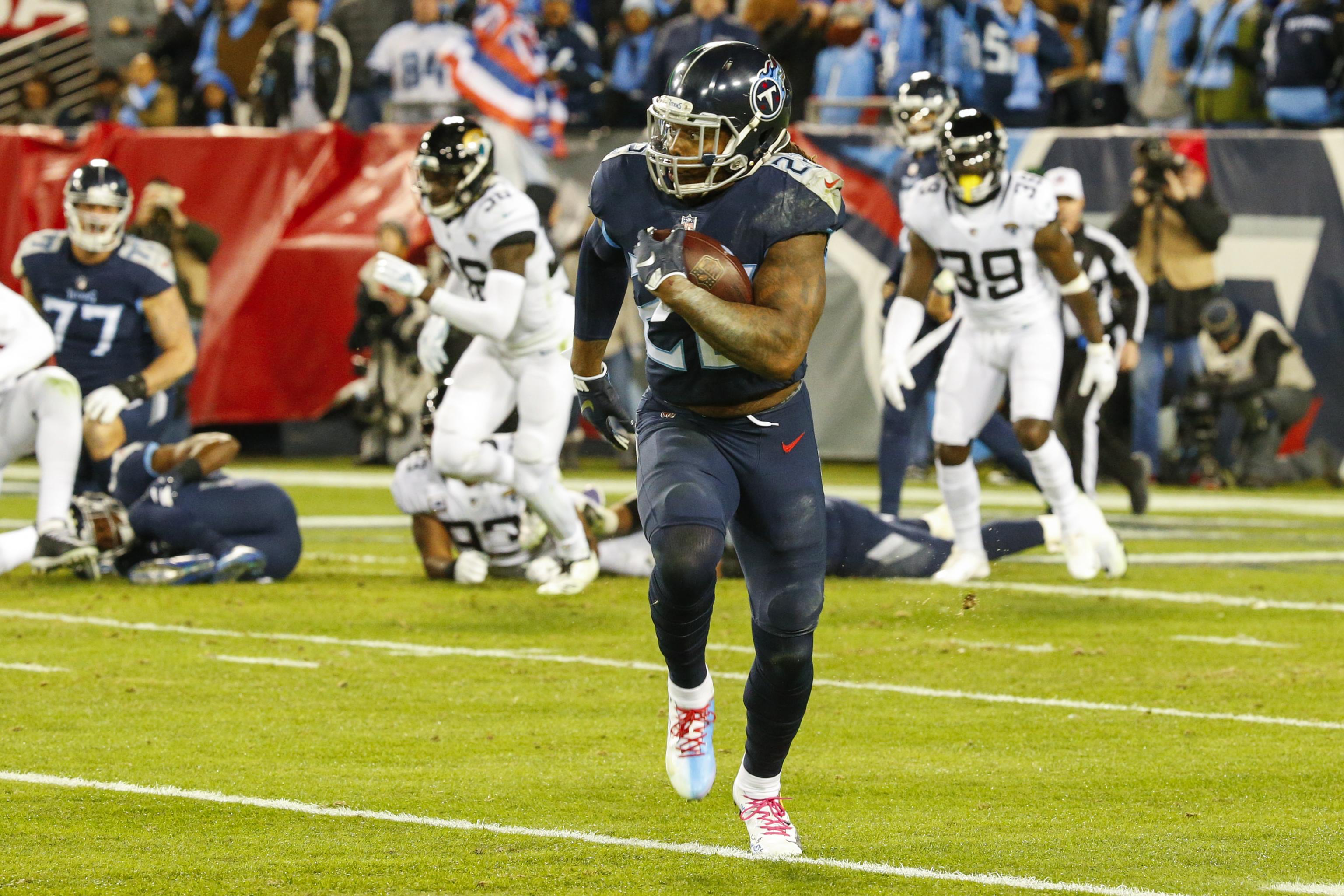 WATCH: Derrick Henry's powerful TD run for Titans vs. Jaguars