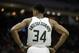 Milwaukee Bucks' Giannis Antetokounmpo during the first half of an NBA basketball game against the Detroit Pistons Wednesday, Dec. 5, 2018, in Milwaukee. (AP Photo/Aaron Gash)