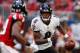 ATLANTA, GA - DECEMBER 02: Lamar Jackson #8 of the Baltimore Ravens rushes the ball against the Atlanta Falcons at Mercedes-Benz Stadium on December 2, 2018 in Atlanta, Georgia. (Photo by Kevin C. Cox/Getty Images)