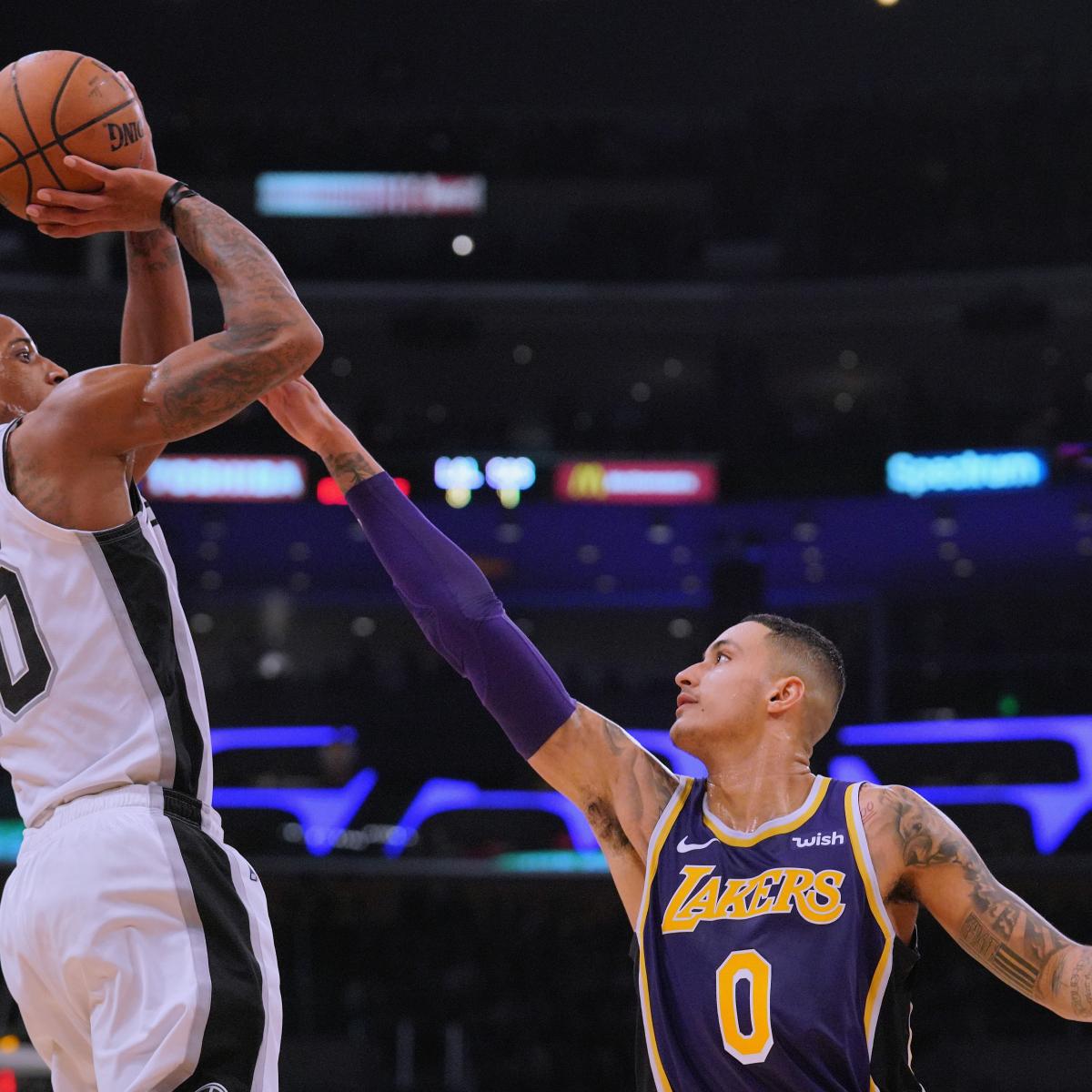 DeMar DeRozan, Spurs Beat LeBron James, Lakers; Lonzo Ball Double-Doubles | Bleacher Report | Latest News, Videos and Highlights