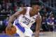 Philadelphia 76ers guard Jimmy Butler plays against the Detroit Pistons in the second half of an NBA basketball game in Detroit, Friday, Dec. 7, 2018. (AP Photo/Paul Sancya)