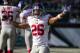 New York Giants running back Saquon Barkley reacts during the first half of the NFL football game, Sunday, Nov. 25, 2018, in Philadelphia. The Eagles won 25-22. (AP Photo/Chris Szagola)
