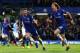 Chelsea's Brazilian defender David Luiz (R) celebrates with Chelsea's English midfielder Ross Barkley after scoring their second goal during the English Premier League football match between Chelsea and Manchester City at Stamford Bridge in London on December 8, 2018. (Photo by Adrian DENNIS / AFP) / RESTRICTED TO EDITORIAL USE. No use with unauthorized audio, video, data, fixture lists, club/league logos or 'live' services. Online in-match use limited to 120 images. An additional 40 images may be used in extra time. No video emulation. Social media in-match use limited to 120 images. An additional 40 images may be used in extra time. No use in betting publications, games or single club/league/player publications. / (Photo credit should read ADRIAN DENNIS/AFP/Getty Images)