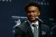 NEW YORK, NY - DECEMBER 08: Kyler Murray of Oklahoma speaks at the press conference for the 2018 Heisman Trophy Presentationon December 8, 2018 in New York City. (Photo by Mike Stobe/Getty Images)