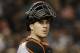Miami Marlins catcher J.T. Realmuto (11) in the first inning during a baseball game against the Arizona Diamondbacks, Saturday, June 2, 2018, in Phoenix. (AP Photo/Rick Scuteri)