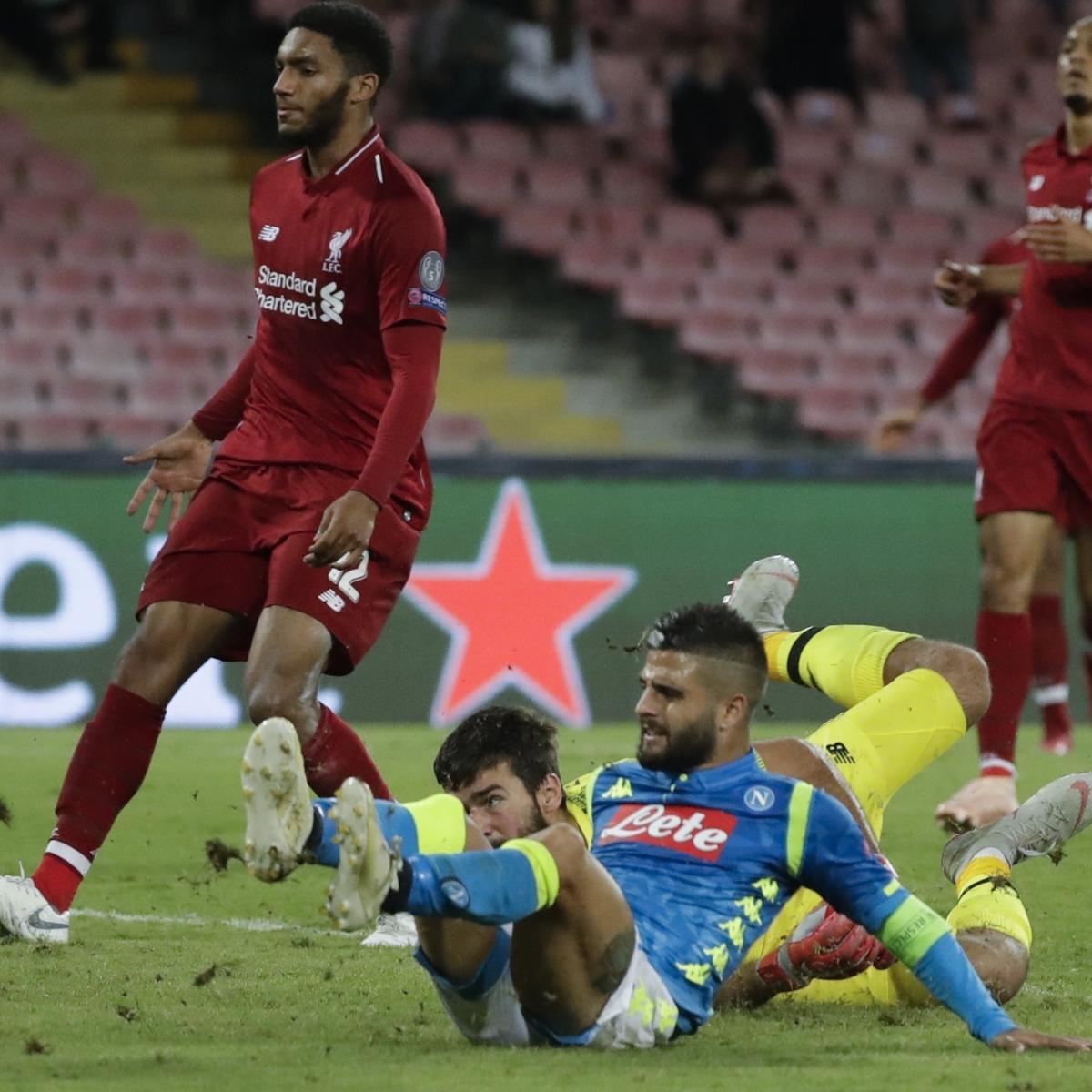 Liverpool vs. Napoli: Odds, Preview, Live Stream, TV Info for UCL Match 