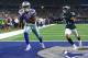 ARLINGTON, TEXAS - DECEMBER 09: Amari Cooper #19 of the Dallas Cowboys makes a touchdown reception against Sidney Jones #22 of the Philadelphia Eagles at AT&T Stadium on December 09, 2018 in Arlington, Texas. (Photo by Richard Rodriguez/Getty Images)